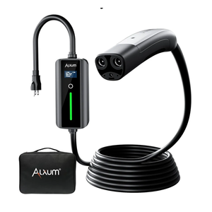 Alxum 16A Tesla Mobile Charger - Level 1 EV Charger for Tesla 110V Charger Compatible with All Models Y/3/S/X Cybertruck 16.4FT Tesla Wall Connector with NEMA 5-15 Plug