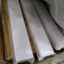 36x96 Inch White Sliding Barn Door Slab with 6.6ft Hardware Kit Included, 5-Panel, MDF Wood Panel Covered with Water-Proof Scratch-Proof PVC Surface, Simple DIY Assembly