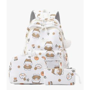 Mfikaryi Kids Girls Backpack with Lunch Box Backpack for School Lunch Box Combo