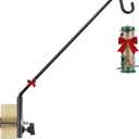 MIXXIDEA Extended Fence Deck Hook Rail Heavy Duty Bird Feeder Hook, Adjustable Plant Bracket for Bird Feeders, Planters, Suet Baskets, Lanterns, Wind Chimes and More