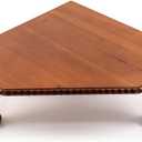 Wood Corner Counter Shelf Framehouse Decorative Tray Stand for Kitchen Bathroom Riser Organizer Coffee Bar Display Shelf with Detachable Legs (Darkbrown)