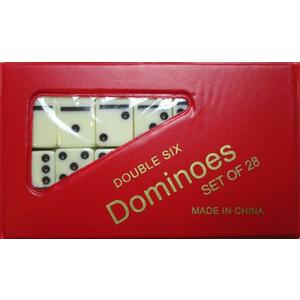 Dominoes Double Six Game Mini Set of 28 Travel Game Tile Size is 1 1/2 X 3/4 X 1/4 inches for Travel