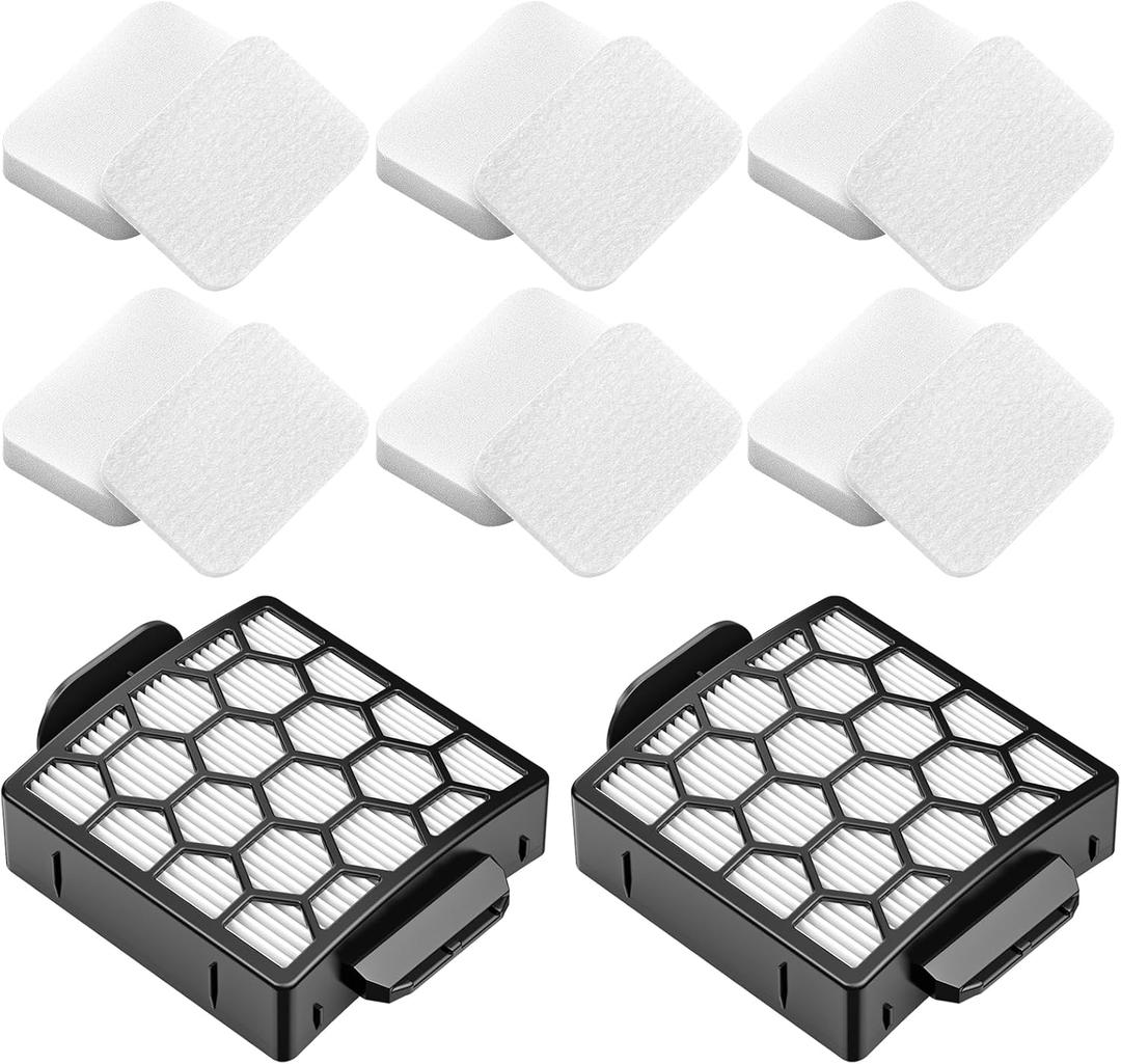 Colorfullife Filters for Shark Navigator Zero-M Self-Cleaning Brushroll Pet Pro Upright Vacuum ZU60 ZU62 ZU62C NV251,NV255, Replacement Parts Parts #1238FT60&1239FT60