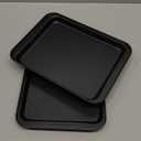 Small Baking Sheet Nonstick 9.45 X 7.09 Inch (Inner 7.5x6), 8 Inch Mini Cookie Tray Toaster Conventional Oven Pan No Warp No Rust Magnetic Bakeware for 1 to 2 person, Pack of 2 