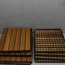 10 Pcs Interlocking Deck Tiles, Patio Flooring - Outdoor Waterproof Acacia Wood Tiles for All Weather Use - Balcony, Backyard, Indoor & Outdoor (Golden Teak, 10 Pcs - 12.1 Square Ft)
