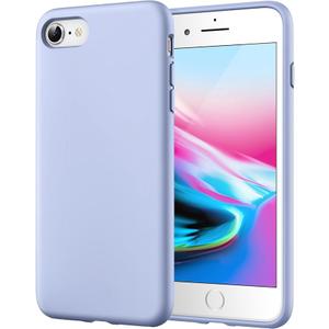 JETech Silicone Case for iPhone SE 3/2 (2022/2020 Edition), iPhone 8 and iPhone 7, 4.7-Inch, Silky-Soft Touch Full-Body Protective Case, Shockproof Cover with Microfiber Lining
(Light Blue)