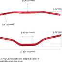 RUTU 28mm 1-1/8"Fat Handlebars Motorcycle Handlebars for Dirt Pit Bike CRF CR YZ WR KX KLX RM RMZ RMX DRZ Red