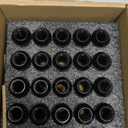 M12 x P1.5
 Open End Lug Wheel Nut Set – 20 PCS Tapered Acorn Seat Wheel Nuts with Socket Key, Compatible with Nissan, Koleao, Suzuki, Subaru, Jaguarr (Titanium  M12 x P1.5 )