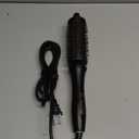 TYMO Thermal Brush Heated Round Brush - STYLUX Blowout Volumizer with Flexi-Fit Tech for Hair Straightening, Curling Styler Tool, Hair Straightener and Curler 2 in 1, Dual Voltage, Quick & Easy, Gold