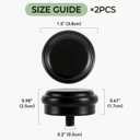 Finials for Curtain Rods 1 Inch or 7/8 Inch, Drapery Rod Ends 1 Pack, Black Replacement End Caps Only with M6 Standard Screws