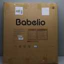 Babelio 29-48" Extra Wide Baby Gate with Adjustable Cat Door,Easy Install Pressure/Hardware Mounted,Auto Close Pet door for Stairs,House,Doorways,Effortless Walk Thru,White