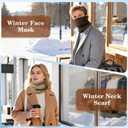 Winter Neck Warmer Gaiter: Windproof Thick Fleece Lined Warm Neck Scarf for Skiing Cycling Snowboarding for Men Women (Pink)