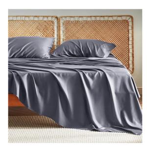 Bedsure Cooling Sheets for Full Size Bed, Viscose Derived from Bamboo, Deep Pocket up to 16", Breathable Soft Bed Sheets & Pillowcases, Dark Grey
