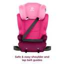 Diono Cambria LE, 2-in-1 Belt Positioning Booster Seat,Backless and High-Back Booster seat for Children from 40120 lb,17" Wide,6 Headrest Positions,Lightweight with Latch,Pink (Manufacturing Date: 01/16/2026)