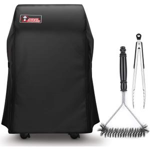 Kingkong 7105 Premium Grill Cover for Weber Spirit 210 Series Gas Grills with Both Collapsed (Not Fit for Spirit II E-210) Including Grill Brush and Tongs