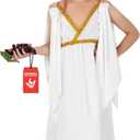 fun shack Kids Greek Goddess Costume Girls, Toga Costume Kids, Athena Costume Greek Costume Girls, Girls Goddess Costume (Medium, White)