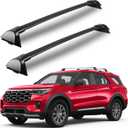 Heavy-Duty Aluminum Roof Rack Cross Bars Fit for Ford Explorer 2020-2024 2025 2026, 220LBS Crossbars for Roof Rails, Rooftop Cargo Basket Carrier Bag Luggage Canoe Kayak Bike