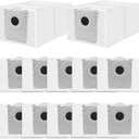 12 Pack Dust Bags Compatible with ECOVACS DEEBOT X9S/X9 PRO/X8 PRO OMNI, T80S/T80/T50 MAX PRO/T50 PRO/T50/T30C OMNI Robot Vacuum, 4 L Large Capacity Disposable Replacement Bags