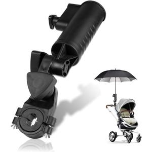 INNOLIFE Universal Golf Push Cart Umbrella Holder - Adjustable 3-Wheel Clip Mounting Attachment for Stroller, Wheelchair, Bicycle, Outdoor Sports Trolley, and Snow Umbrella Frame INNOLIFE Universal Golf Push Cart Umbrella Holder - Adjustable 3-Wheel Clip Mounting Attachment for Stroller, Wheelchair, Bicycle, Outdoor Sports Trolley, and Snow Umbrella Frame
