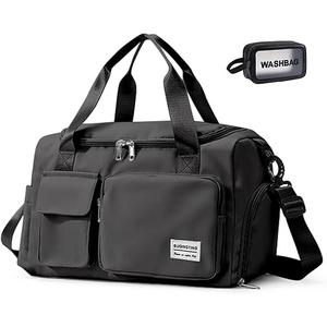 Small Gym Bag for Women, Travel Duffle Bag Carry On Weekender Bag with Shoe Compartment