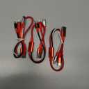 2Pack Multi Charging Cable, 3 in 1 Retractable Multiple Charger Cable, Fast Charging Cable, USB C Charger with Lightning/Micro/Type C for iPhone, iPad, Samsung, PS, Tablets & More (2, Red, 1ft)