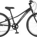 Retrospec Dart 24" Hybrid Kids Bike - 7 Speed for Ages 8-11 Boys and Girls Youth Bicycle with 29" All Season Tires and Shock-Absorbing Suspension