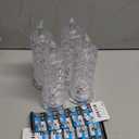 Rose Shadow LED Flameless Candles, 2PCS Led Crystal Candle Lights, Romantic Battery Operated Candles Led Pillar Candles for Anniversary Wedding Christmas Decorations(White, D 2.5" x H 7.2"), 2 pack