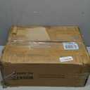 Huuger 31.5 Inch Bakers Rack with Power Outlets, Kitchen Microwave Stand with Storage, Coffee Bar with 4 Hooks, 3-Level Height Open Shelves, Rustic Brown