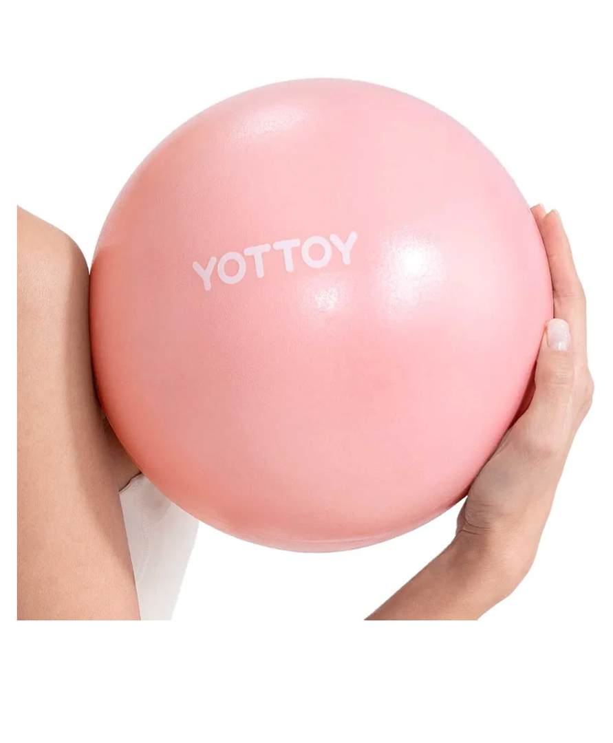 YOTTOY Pilates Ball, 10-inch Exercise Ball with Anti-Burst Technology for Stability, Stability Ball for Yoga, Pilates, Physical Therapy, Home Gym and Office Fitness Equipment