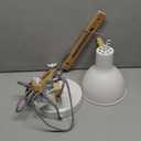 ELYONA White Desk Lamp with Wireless Charger, Solid Wood Table Lamp with USB C Charging Port, Swing Arm Reading Task Light with 5W LED Bulb for College Dorm, Office, Living Room, Bedroom, Farmhouse