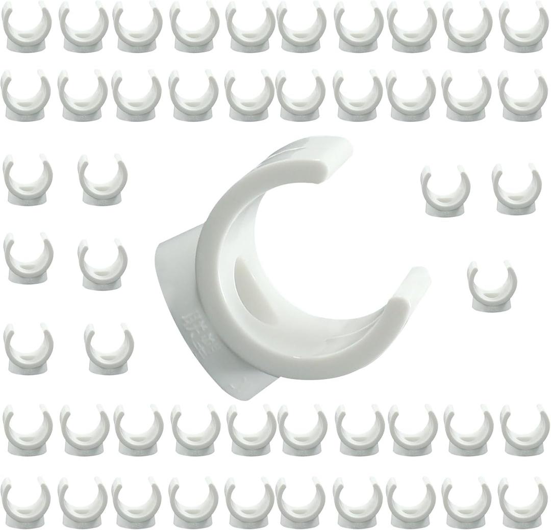 50pcs PEX Clamp 3/4 Inch Pipe Clamps, PVC Pipe Holder PEX Pipe Hangers for Water Pipes, Tubing, Hose Support Clamp Clip