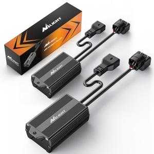 Nilight 2504/PSX24 LED CANbus Decoder - Anti-Flickering Harness Error Free Resistor Capacitor for LED Headlight Bulb, Pack of 2