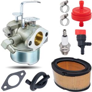 640152 Carburetor for Tecumseh 640152A 640023 640051 640140 640260B HM80 HM90 HM100 8-10 HP Engine Snow Blower Mower 5000w Generator with 33268 Air Filter Spark Plug kit