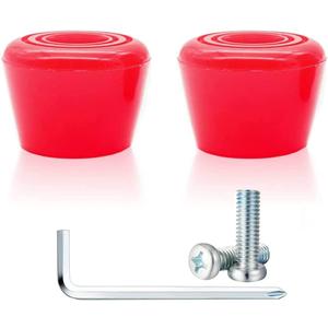 PU Rubber Roller Skate Toe Stoppers 1 Pair with ScrewsNon-Transparent Blue