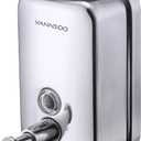 Commercial Soap Dispenser Wall Mount Stainless Steel Manual Liquid Pump Rust-Proof Leak Free for Bathroom (17 fl oz / 500ml)