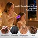 Misting Detangling Hair Brush for Curly & Wavy Hair, Fine Continuous Spray Hair Brush for Frizz Control, Curl Refresh & Flyaway Smoothing, Wet or Dry Hair Styling Brush, Purple