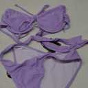 ZAFUL Women High Cut Bikini Sets String Sexy Swimsuit Two Piece Underwire Bathing Suit Brazilian Cheeky Cut Out Cute Swimwear (Small, Purple)