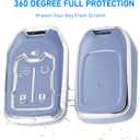Key Fob Cover with Keychain for GMC Terrain Yukon Suburban Tahoe Acadia Sierra Silverado (5-blue)