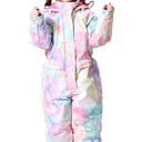 MUTO SNOW Girls Boys Kids One Piece Warm Outdoor Mountain Waterproof Windproof Snowsuits Overalls Ski Jackets Coats Jumpsuits, For 9-10 Years Old