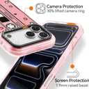 for iPhone 17 Pro Case Cute - Compatible with Magsafe - Military-Grade 20 ft Drop Protection Shockproof Phone Case - Funny Cassette Tape Design (6.9") Glitter Pink