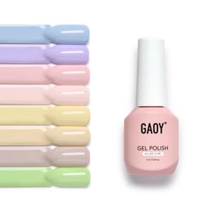 GAOY Pastel Gel Nail Polish Set, 8 Pink Green Blue Colors Soak Off Gel Polish Kit for Salon and Nail Art DIY at Home (Summer Breeze)