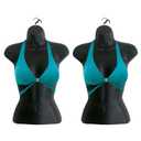 Female Mannequin Torso Hollow Back Body Stackable Dress Form with Hanging Hooks for Tshirt Display, Countertop, Craft Shows, Photos and Design, S-M Clothing Size (Black, Set of 2)