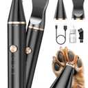 oneisall 2 Speed Cat Clippers with Double Blades, Rechargeable Cordless Small Cat Paw Trimmer, Low Noise for Trimming Dog's Hair Around Paws, Eyes, Ears, Face, Rump (Black)
