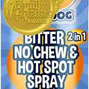 Bodhi Dog Bitter 2-in-1 No Chew & Hot Spot Spray - Natural Anti-Chew Remedy Better Than Bitter Apple - Soothes Hot Spots, Deters Chewing - Safe for Skin, Wounds & Furniture- Made in USA (8 Fl Oz) (Blue)