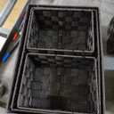 Woven Storage Baskets, Storage Bins, Cube Basket Container Baskets Storage Boxes Organizers for Clothes /Shelves/ Closet, Set of 6 (Black)