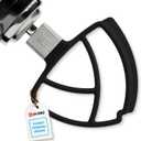 DI ORO Seamless Series Flex Edge Beater for KitchenAid Tilt-Head Stand Mixer - 4.5-5 Quart Flat Beater Paddle - Flexible Silicone Edges for Scraping & Mixing Bowls - Dishwasher Safe & BPA Free (Black)