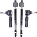 MOTOKU Front Inner and Outer Tie Rod Ends for Chevrolet Cruze Volt Buick Verano