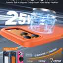 Magnetic for iPhone 17 Pro Case,[Anti-Slip][Compatible with MagSafe][Military Grade Drop Protection] Shockproof Protective Translucent Matte Phone Case for iPhone 17 Pro Case,Orange