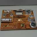 Dementia Activities for Seniors,Fidget Busy Board for Adults with Dementia,Engaging Alzheimers Activities & Tactile Stimulation,Thoughtful Gift for People with Alzheimer's (Compass Version) (Brown)