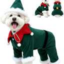 CuteBone Christmas Dog Costumes for Small, Medium, Large Dogs  Elf Pet Cosplay Outfits | Cute Puppy Costume for Holiday Party, Dress-Up, Photo Shoots GBZ07XS
